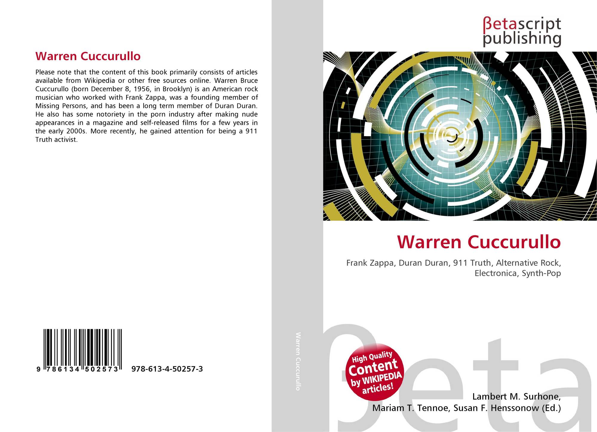 Warren Cuccurullo, 9786134502573, 613450257X ,9786134502573