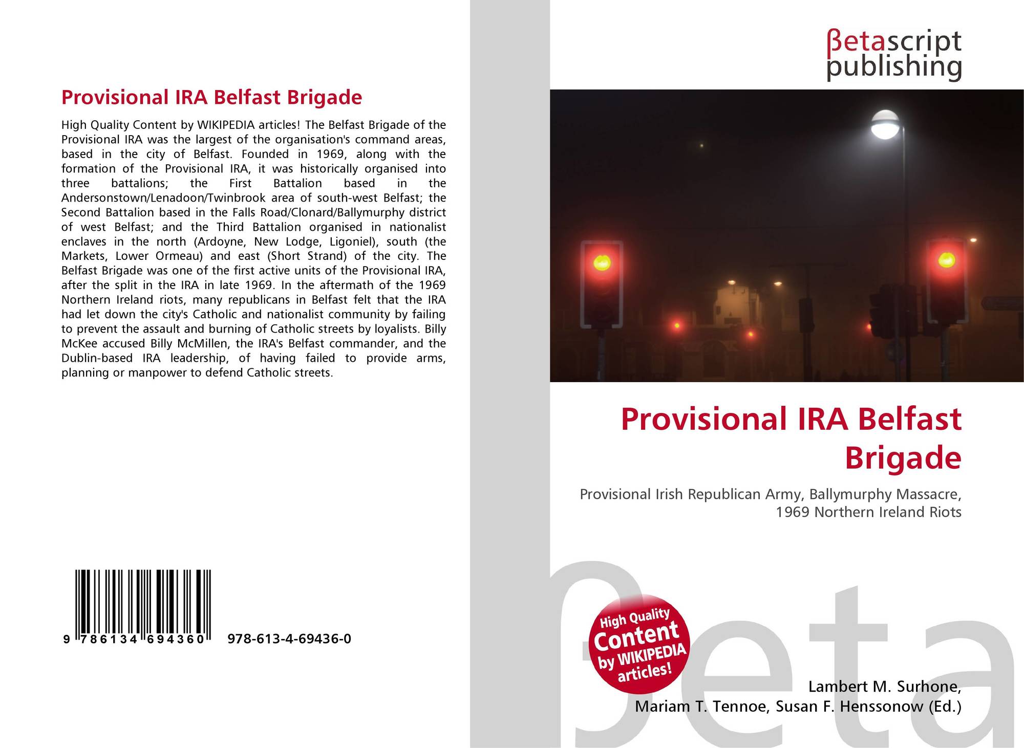 Provisional IRA Belfast Brigade, 9786134694360, 6134694363