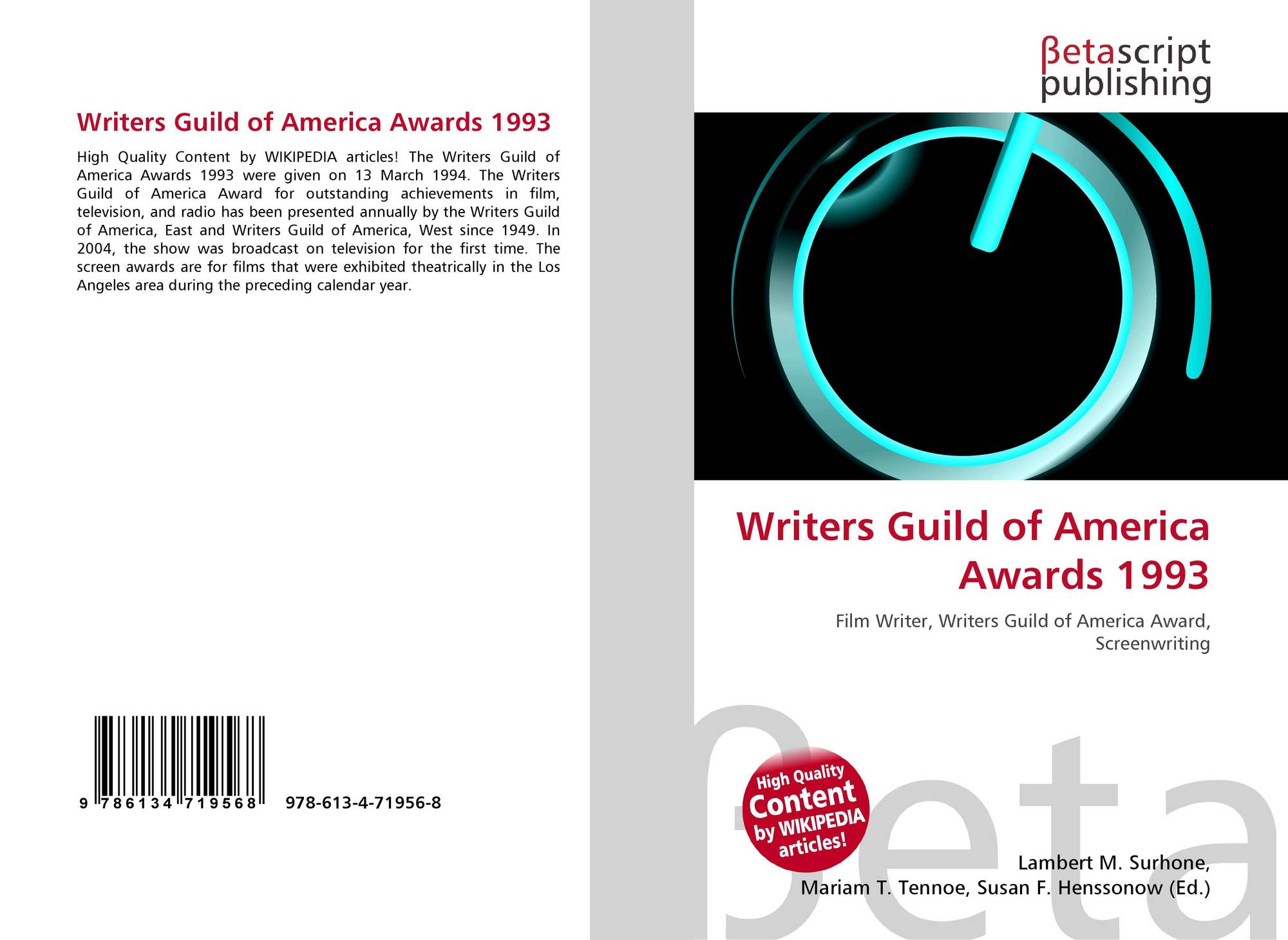 Writers Guild of America Awards 1993, 9786134719568, 6134719560