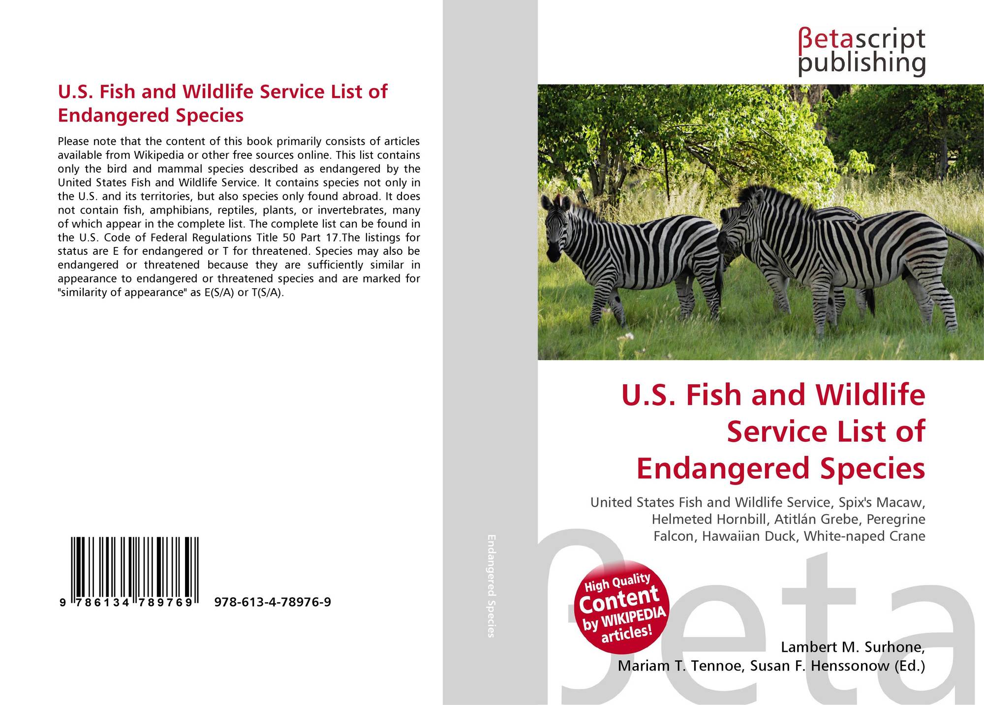 Us fish and wildlife endangered species list Clearance