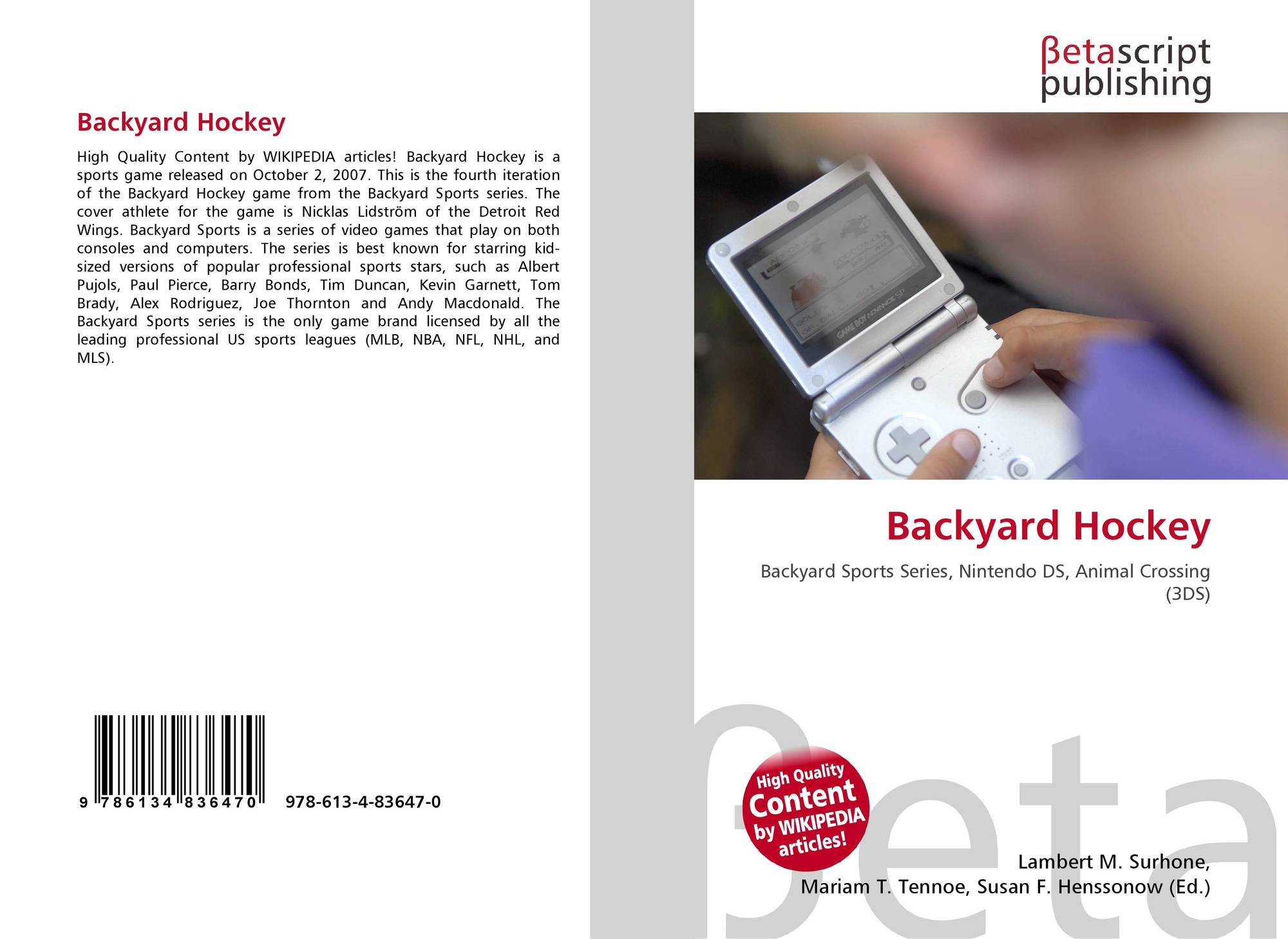 Backyard Hockey 978 613 4 83647 0 6134836478 9786134836470