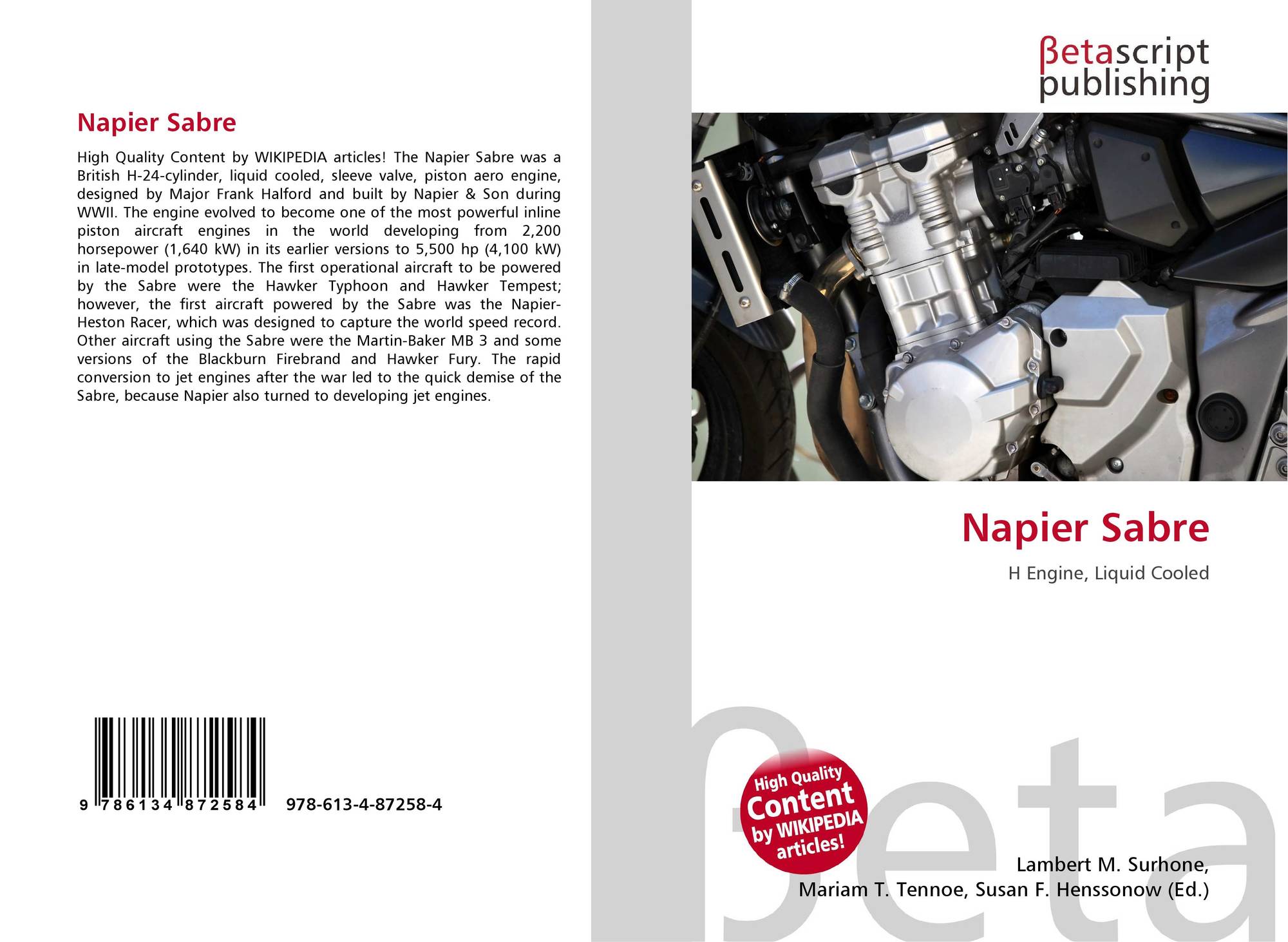 Napier Sabre, 9786134872584, 613487258X ,9786134872584