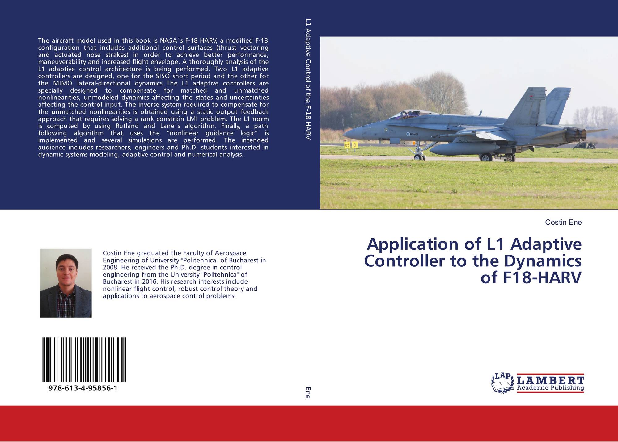 Application Of L1 Adaptive Controller To The Dynamics Of F18 Harv 978 613 4 1 By Costin Ene