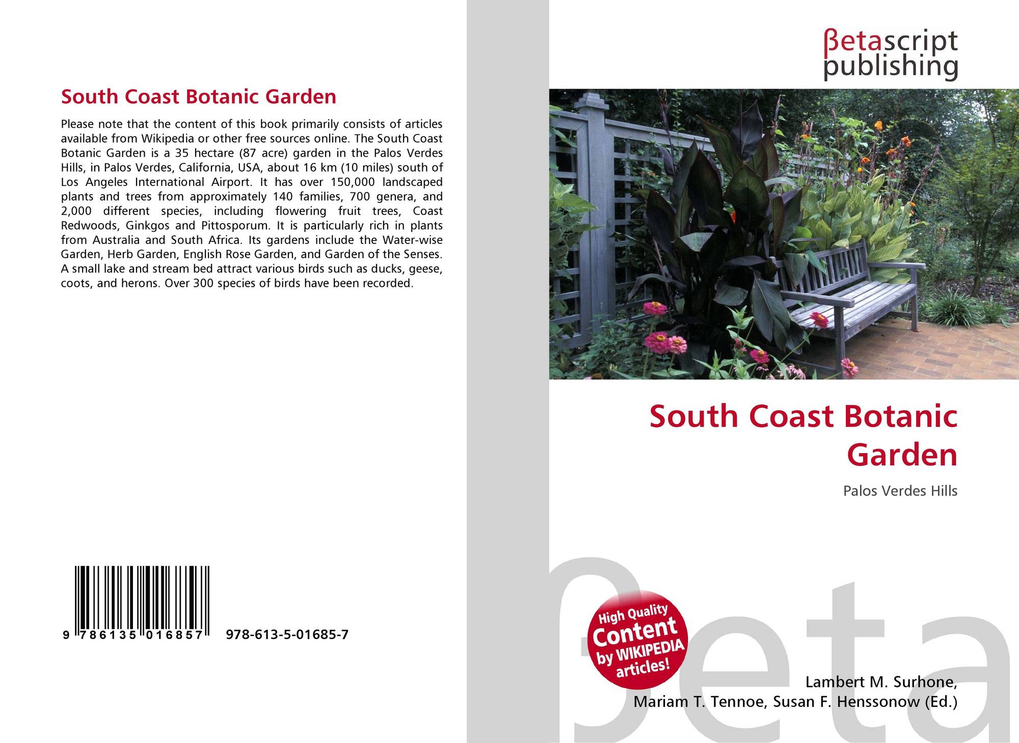 South Coast Botanic Garden 978 613 5 01685 7 6135016857