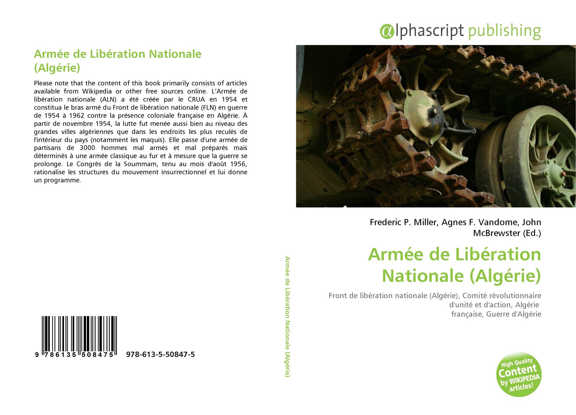 Armée de Libération Nationale (Algérie), 9786135508475, 6135508474