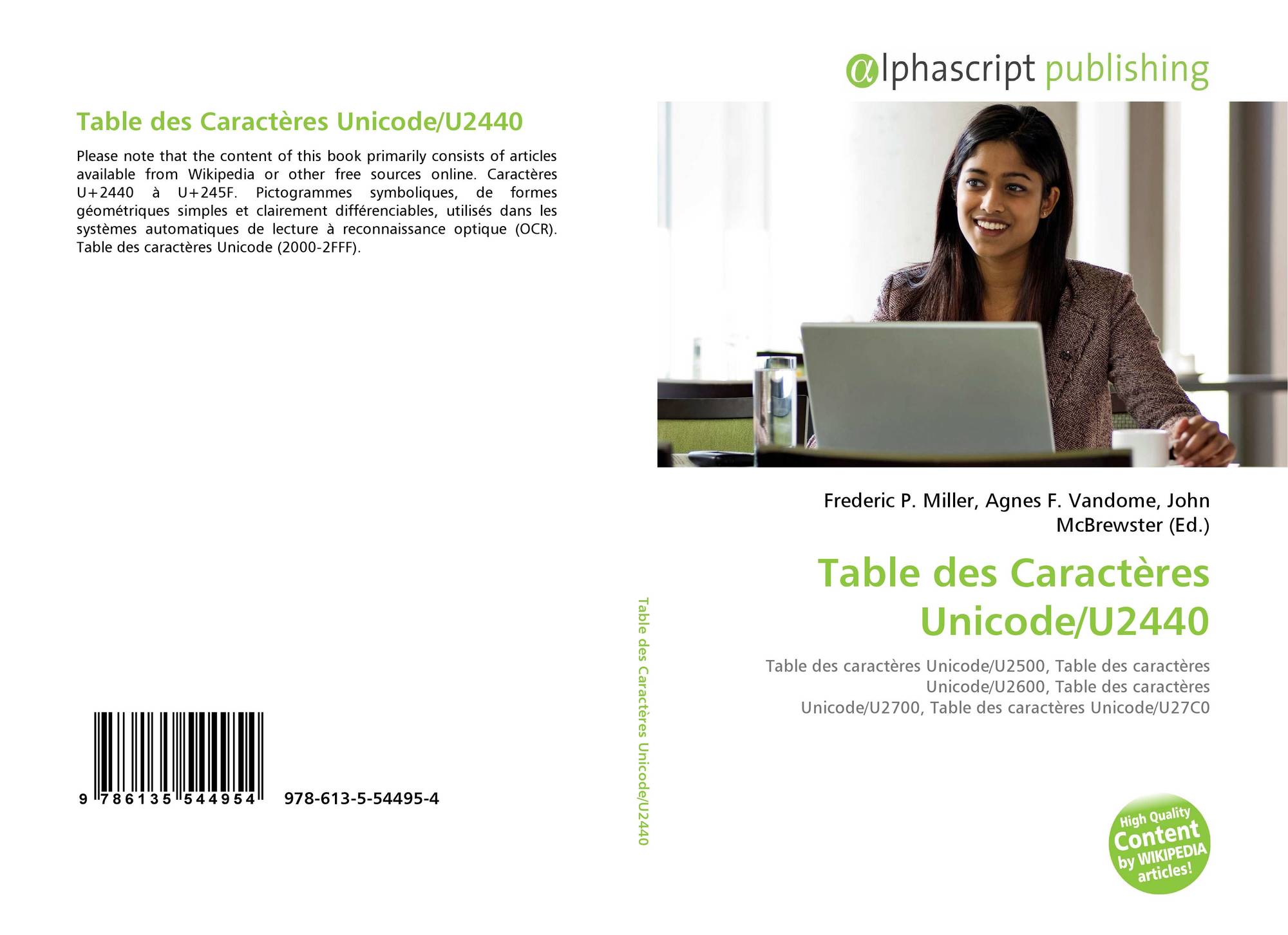 Table des Caractères Unicode/U2440, 9786135544954, 6135544950