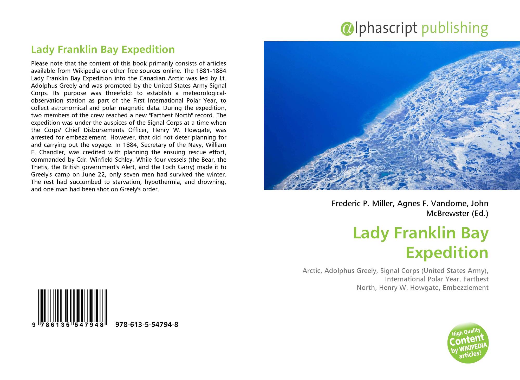 Lady Franklin Bay Expedition, 9786135547948, 6135547941 ,9786135547948