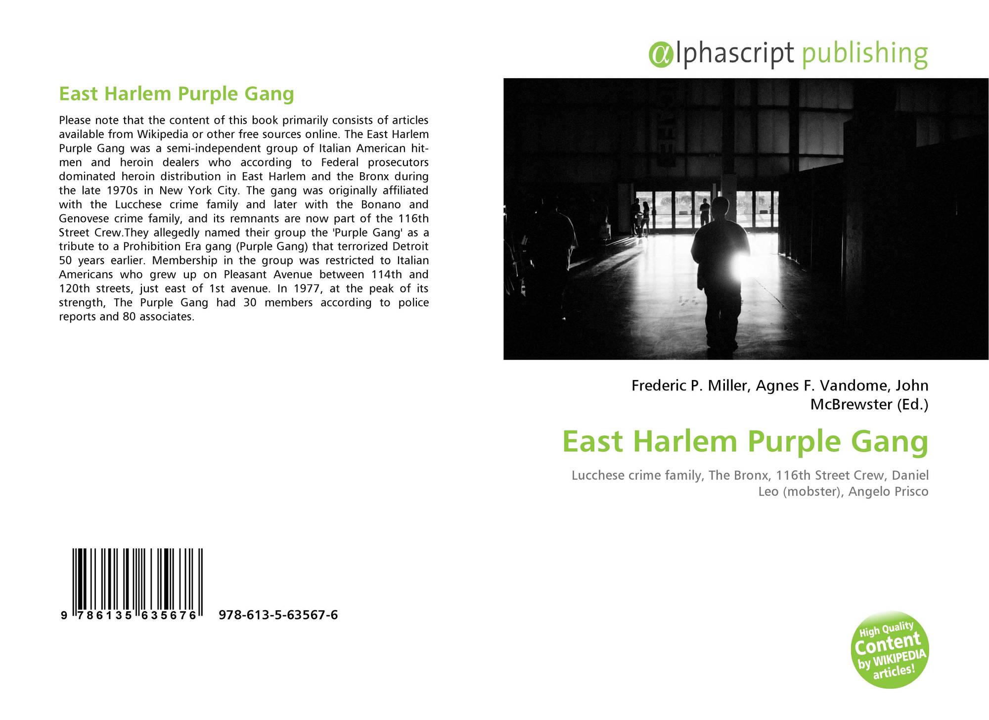 East Harlem Purple Gang kitap kapaÄŸÄ±. 
