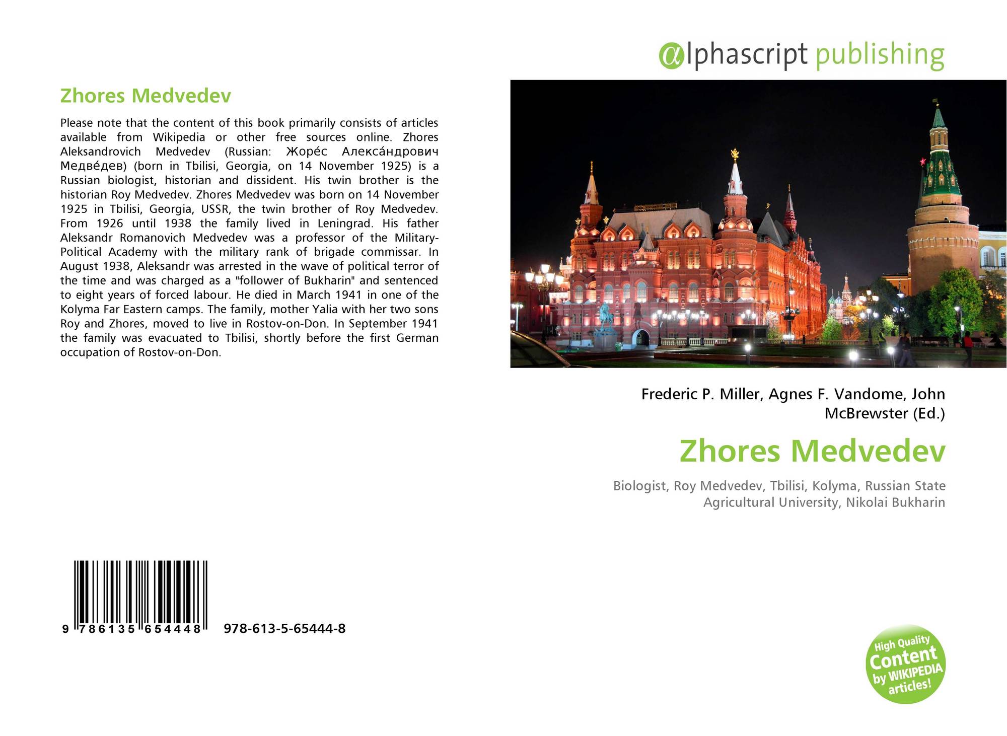 Zhores Medvedev, 9786135654448, 6135654446 ,9786135654448