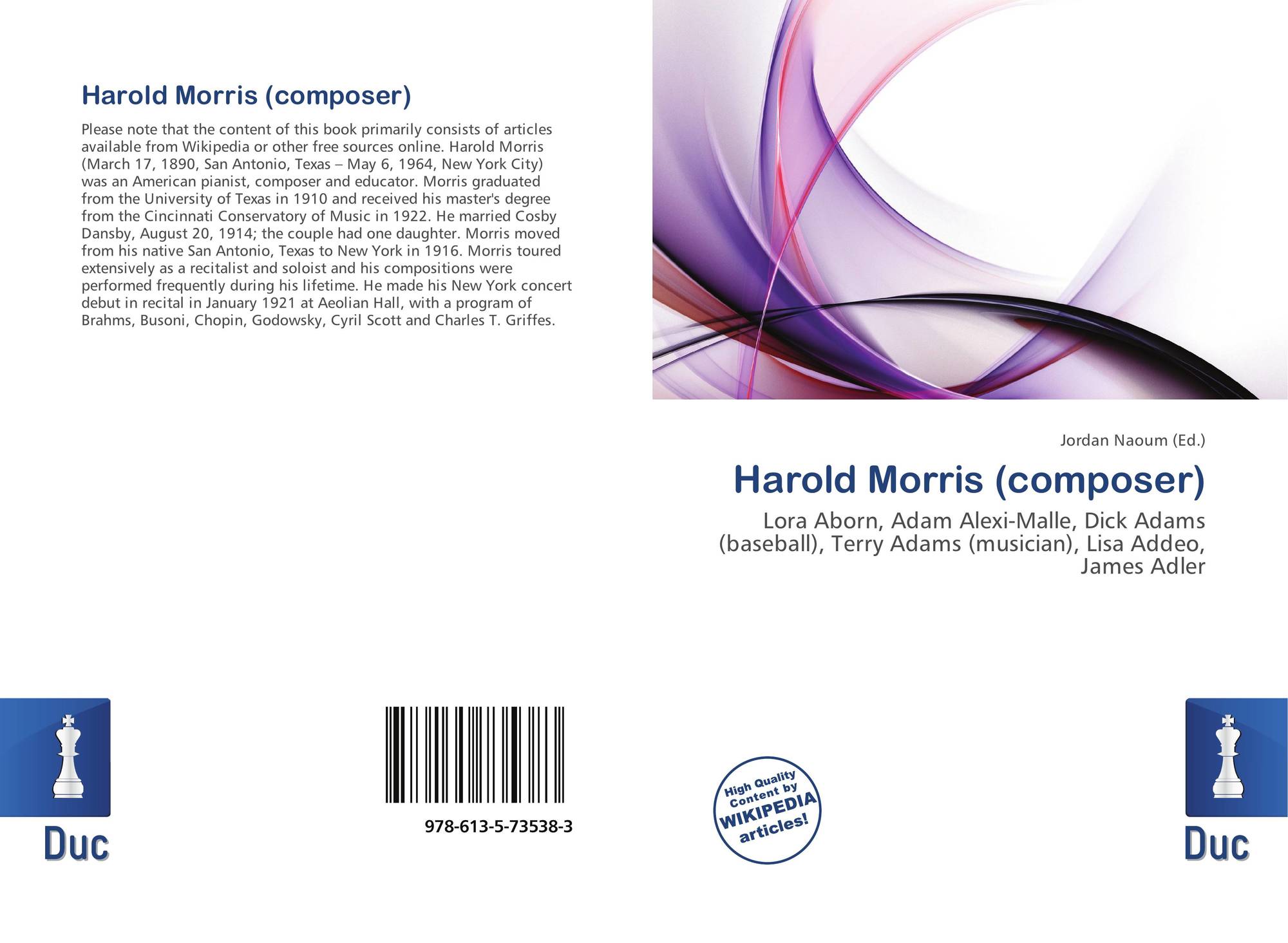 Harold Morris (composer), 978-613-5-73538-3, 6135735381 ,9786135735383
