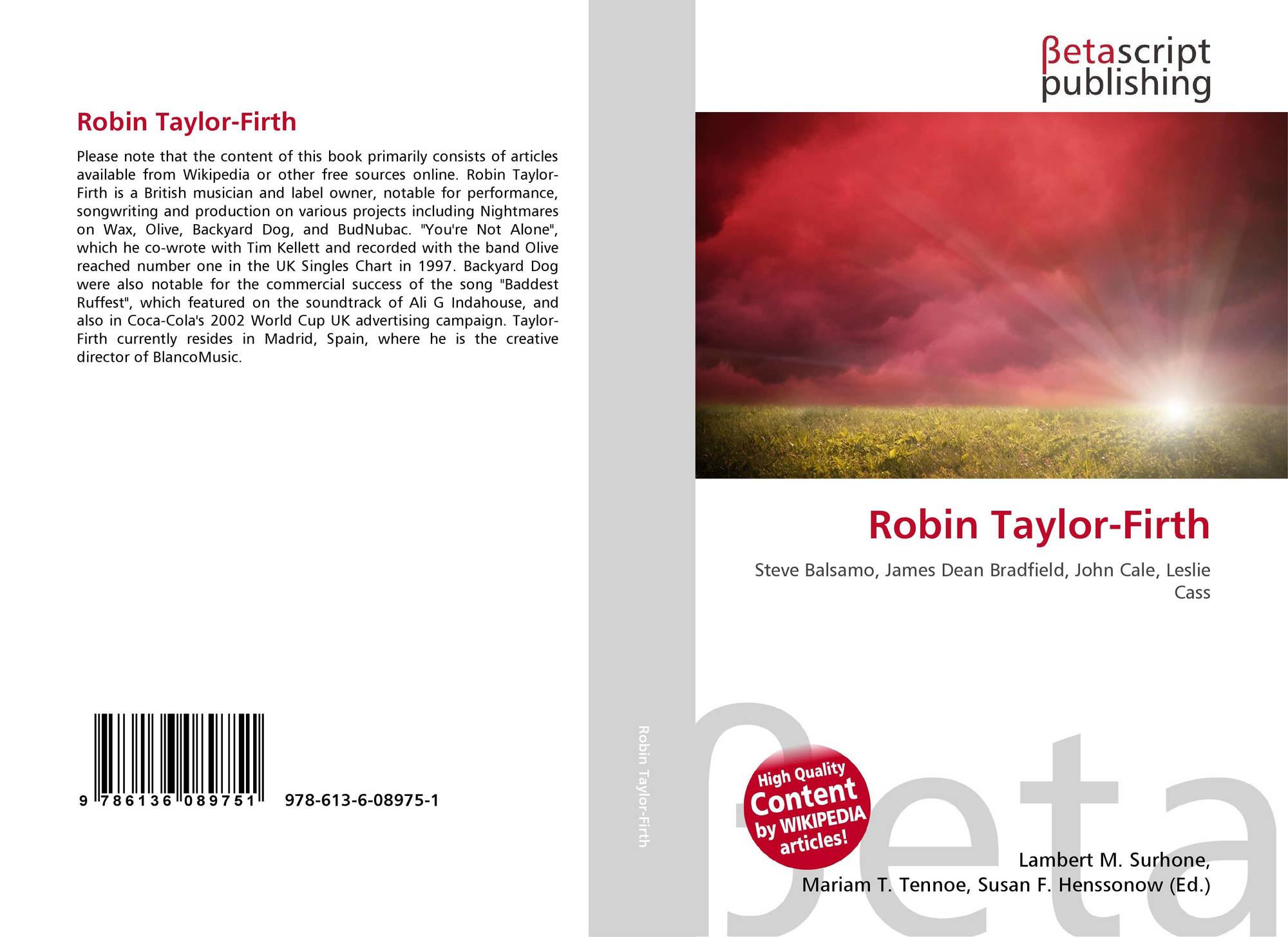 Robin Taylor Firth 978 613 6 08975 1 6136089750 9786136089751