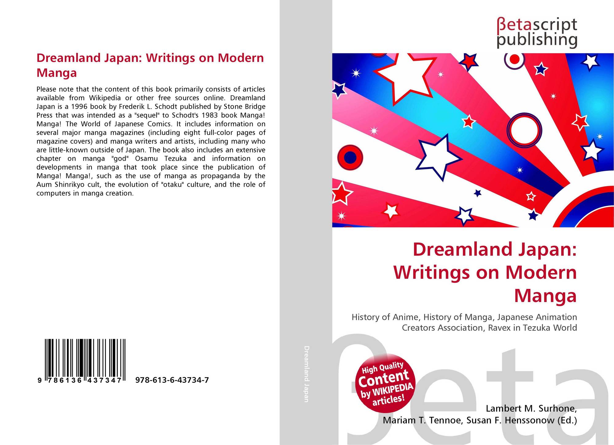 Dreamland Japan: Writings on Modern Manga