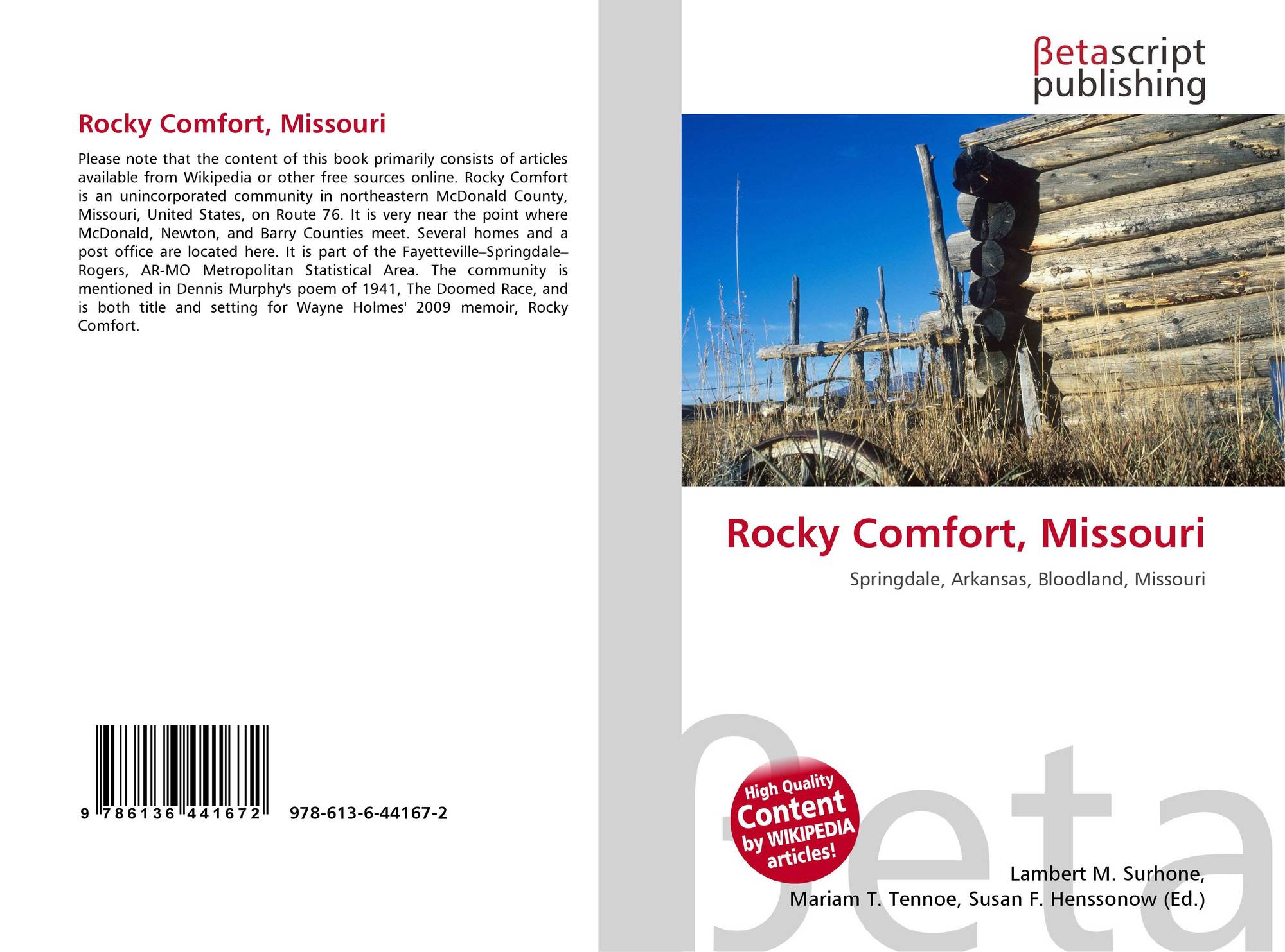 Rocky Comfort Missouri 978 613 6 44167 2 6136441675 9786136441672