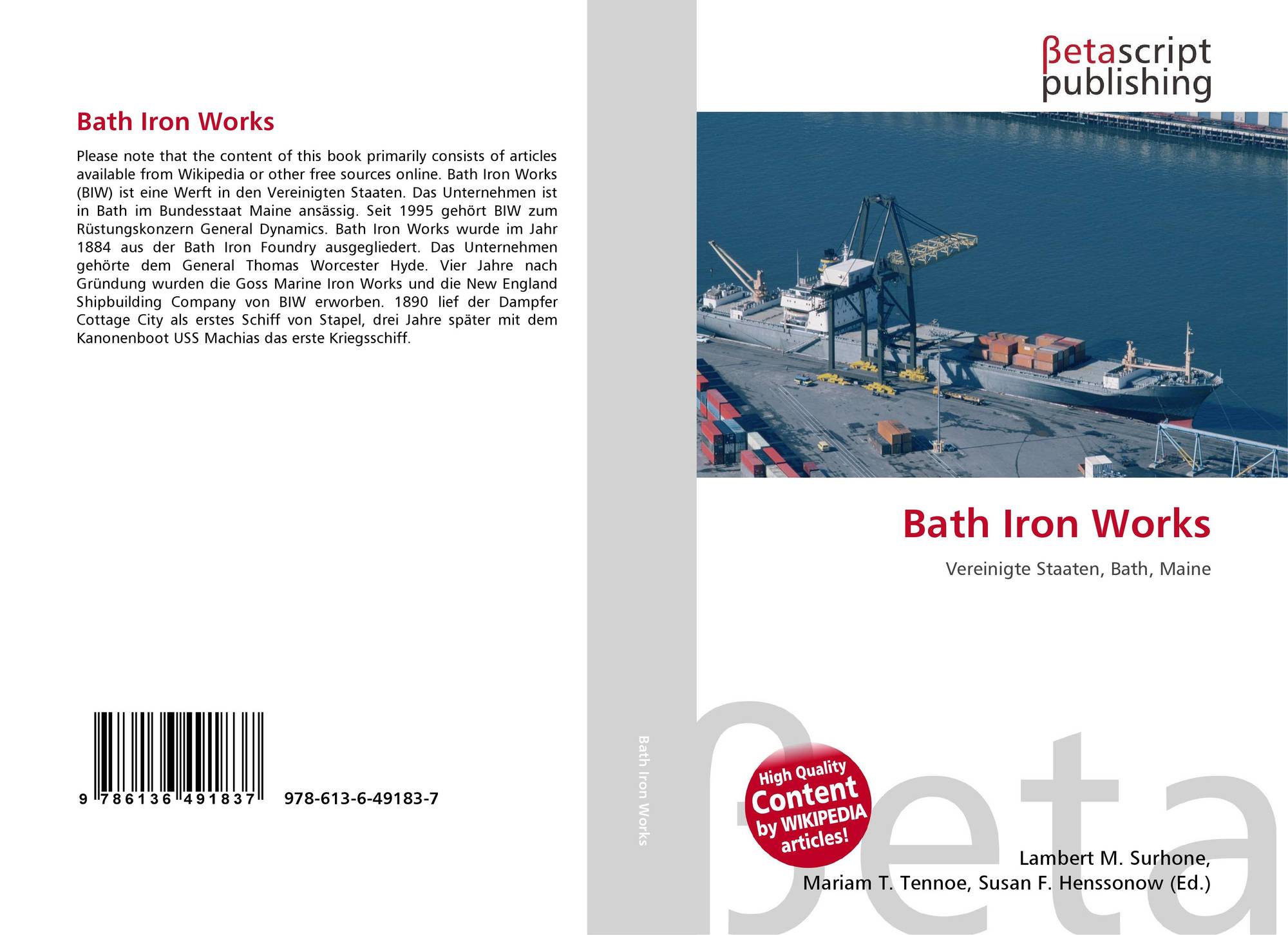 Bath Iron Works, 9786136491837, 6136491834 ,9786136491837