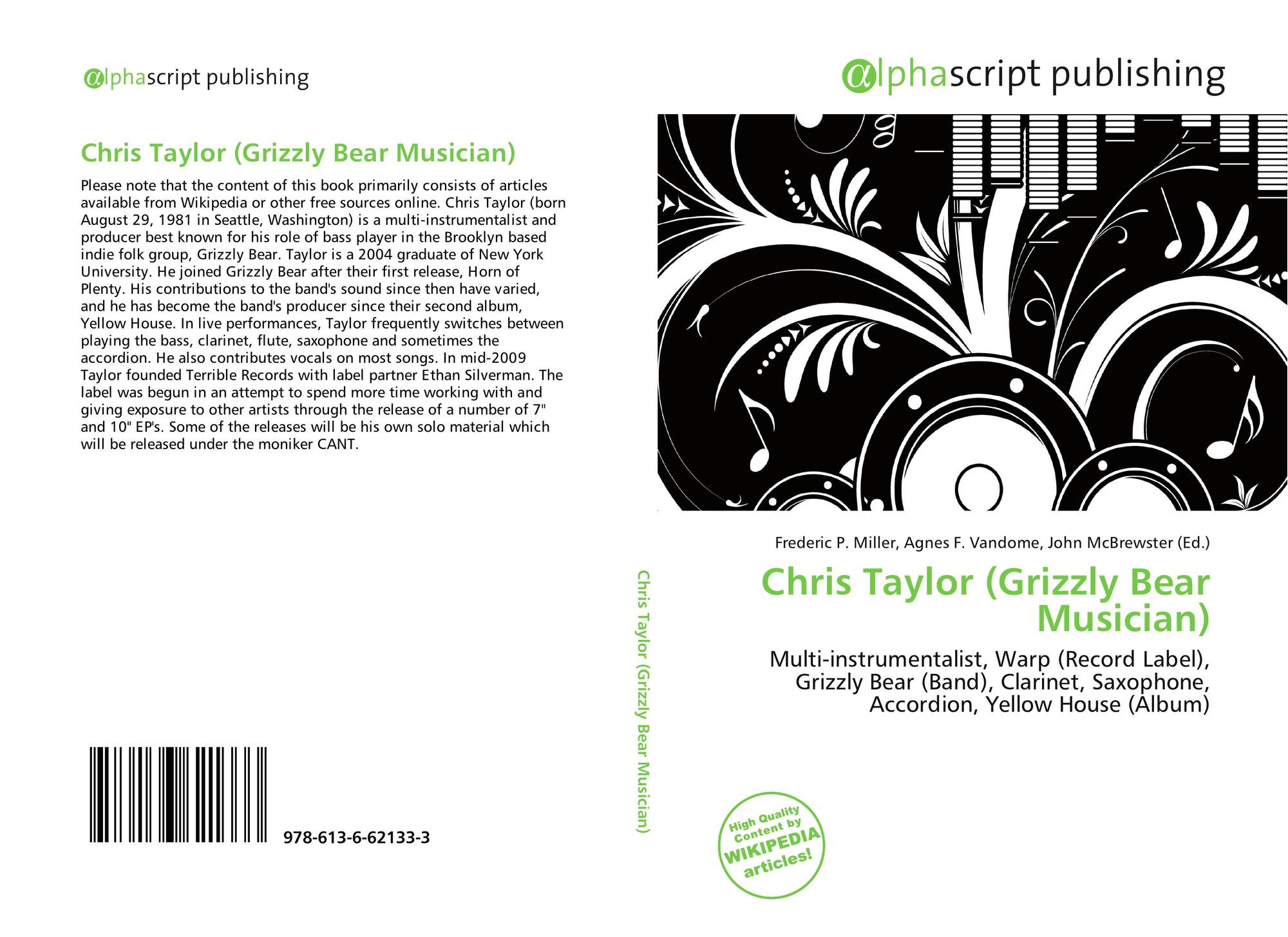 Chris Taylor Grizzly Bear Musician 978 613 6 62133 3