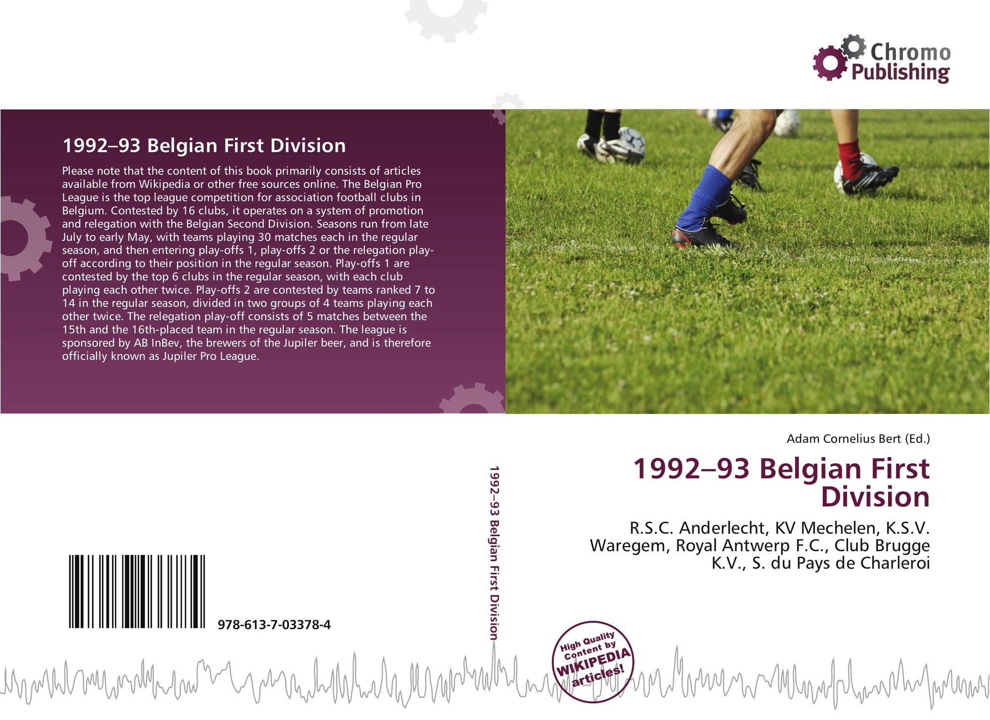 1992 93 Belgian First Division 978 613 7 03378 4 6137033783 9786137033784