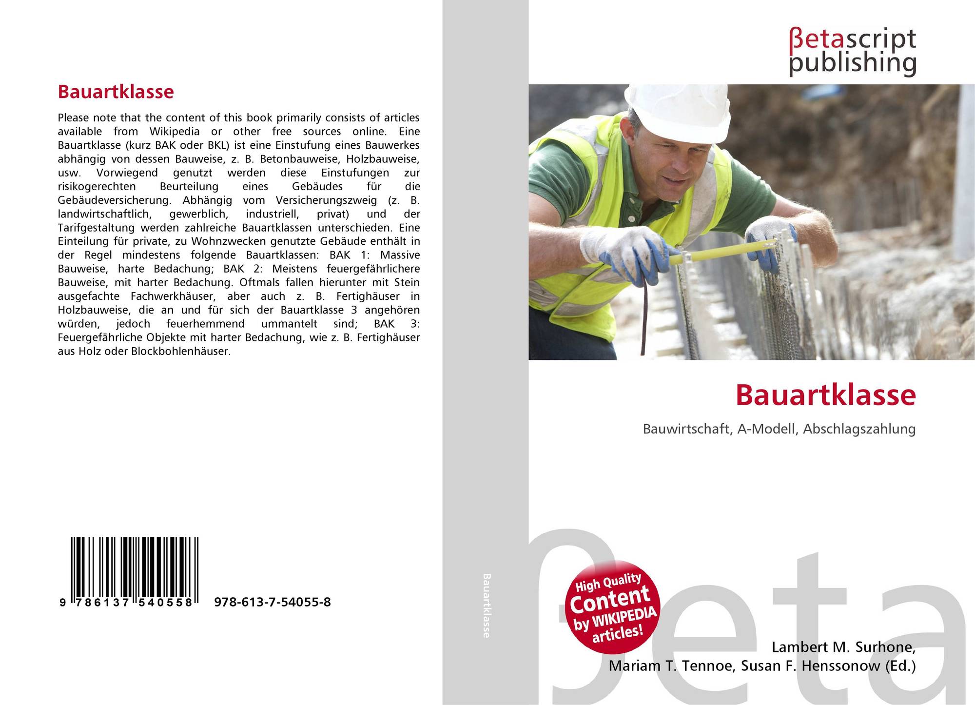 Bauartklasse, 978-613-7-54055-8, 6137540553 ,9786137540558