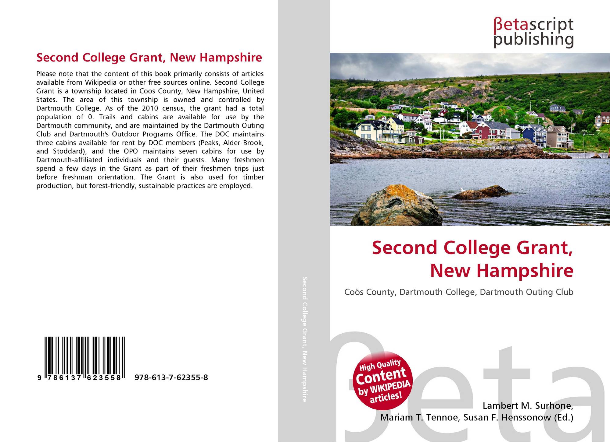 Second College Grant New Hampshire 978 613 7 62355 8 6137623556