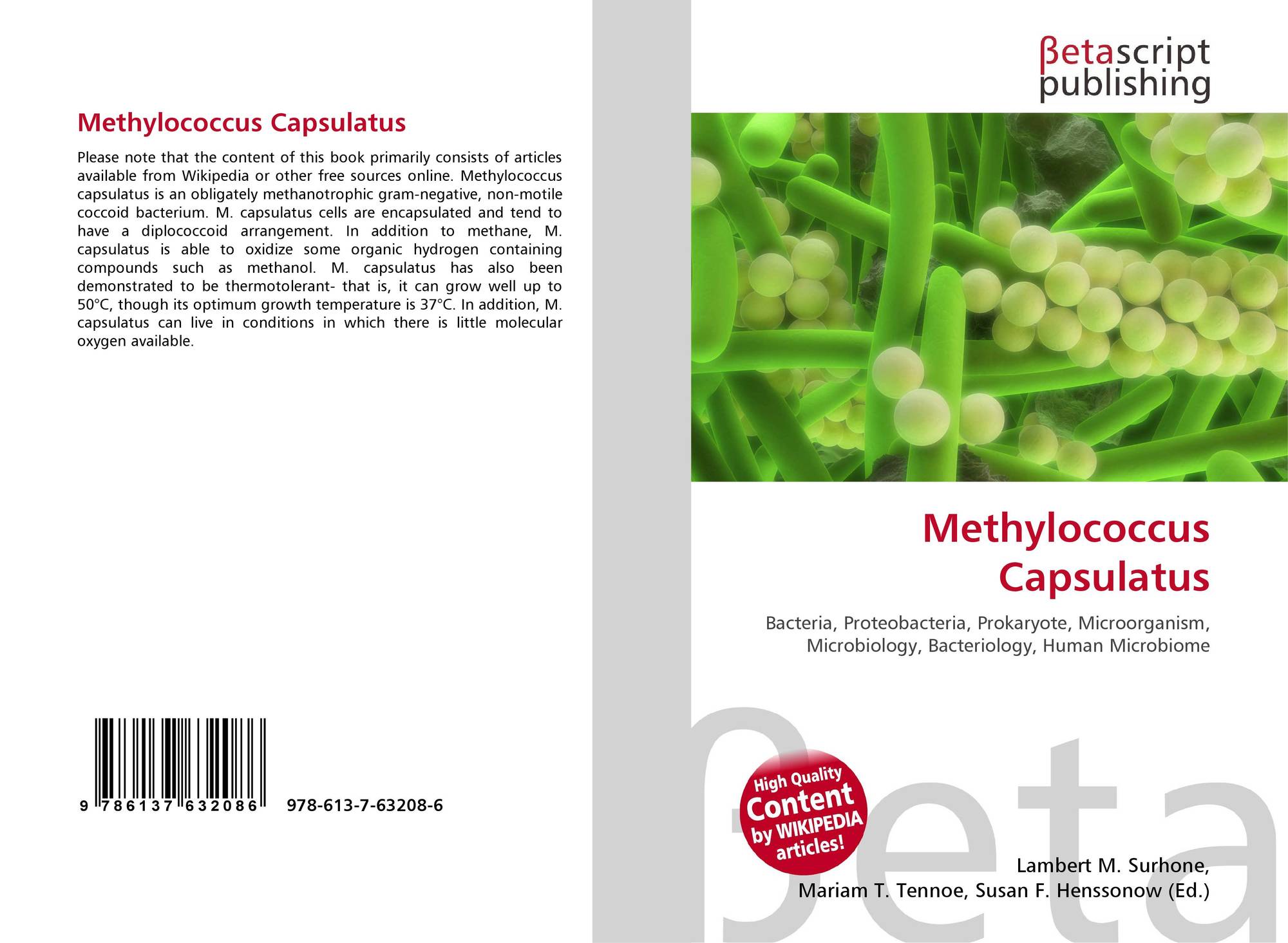 Methylococcus Capsulatus, 9786137632086, 6137632083 ,9786137632086