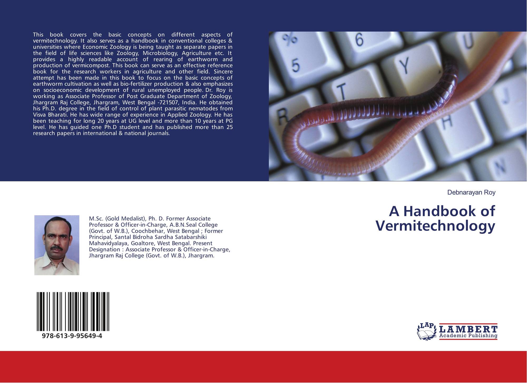 A Handbook Of Vermitechnology 978 613 9 95649 4 6139956498 9786139956494 By Debnarayan Roy