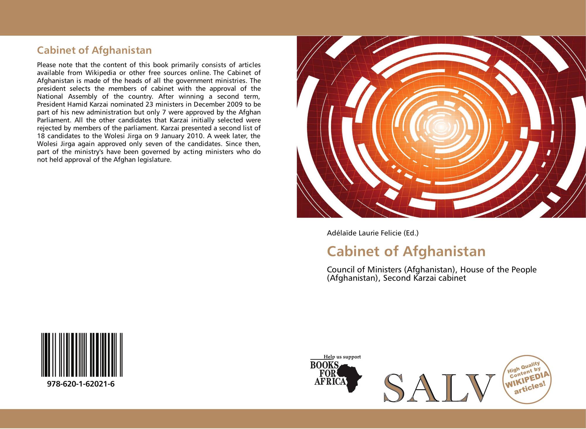 Cabinet Of Afghanistan 978 620 1 62021 6 6201620214 9786201620216