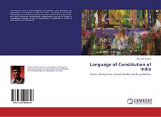Capa do livro de Language of Constitution of India 