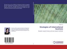 Bookcover of Strategies of international business