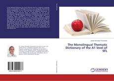 Portada del libro de The Monolingual Thematic Dictionary of the A1 level of SFL