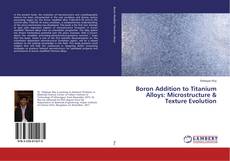 Boron Addition to Titanium Alloys: Microstructure & Texture Evolution kitap kapağı