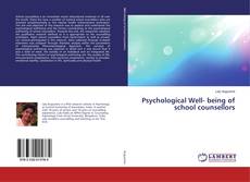 Psychological Well- being of school counsellors kitap kapağı