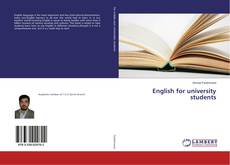 Capa do livro de English for university students 