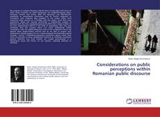 Copertina di Considerations on public perceptions within Romanian public discourse