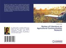 Copertina di Review of Literature on Agricultural Communication Research