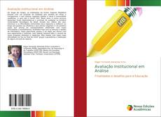 Avaliação Institucional em Análise kitap kapağı