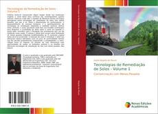 Tecnologias de Remediação de Solos - Volume 1 kitap kapağı