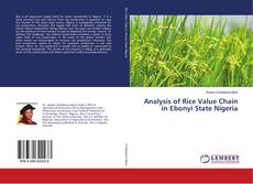 Buchcover von Analysis of Rice Value Chain in Ebonyi State Nigeria