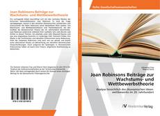 Copertina di Joan Robinsons Beiträge zur Wachstums- und Wettbewerbstheorie