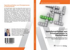 Copertina di Spendenverhalten von Privatpersonen in Deutschland