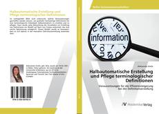 Copertina di Halbautomatische Erstellung und Pflege terminologischer Definitionen