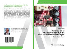 Capa do livro de Aufbau eines Analogrechners für die Lotka-Volterra Gleichungen 