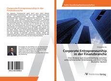 Copertina di Corporate Entrepreneurship in der Finanzbranche