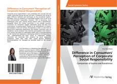 Copertina di Difference in Consumers' Perception of Corporate Social Responsibility