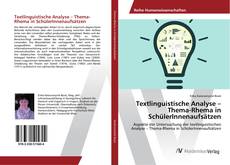 Copertina di Textlinguistische Analyse – Thema-Rhema in SchülerInnenaufsätzen