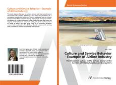 Bookcover of Culture and Service Behavior - Example of Airline Industry