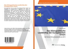 Bookcover of Das klimapolitische Leadership der Europäischen Union