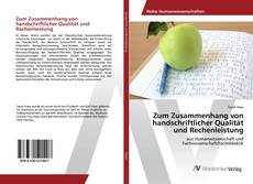 Bookcover of Zum Zusammenhang von handschriftlicher Qualität und Rechenleistung