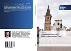 Architectural history bibliography before 1914 kitap kapağı
