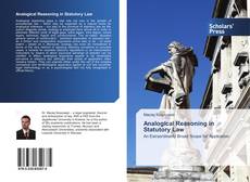 Buchcover von Analogical Reasoning in Statutory Law