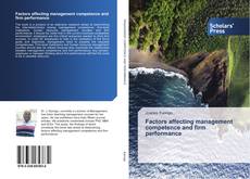 Couverture de Factors affecting management competence and firm performance