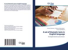 Capa do livro de A set of thematic tests in English language 